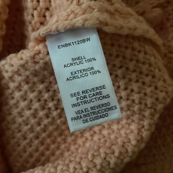 Coral knitted sweater with pom-poms - Picture 4 of 4